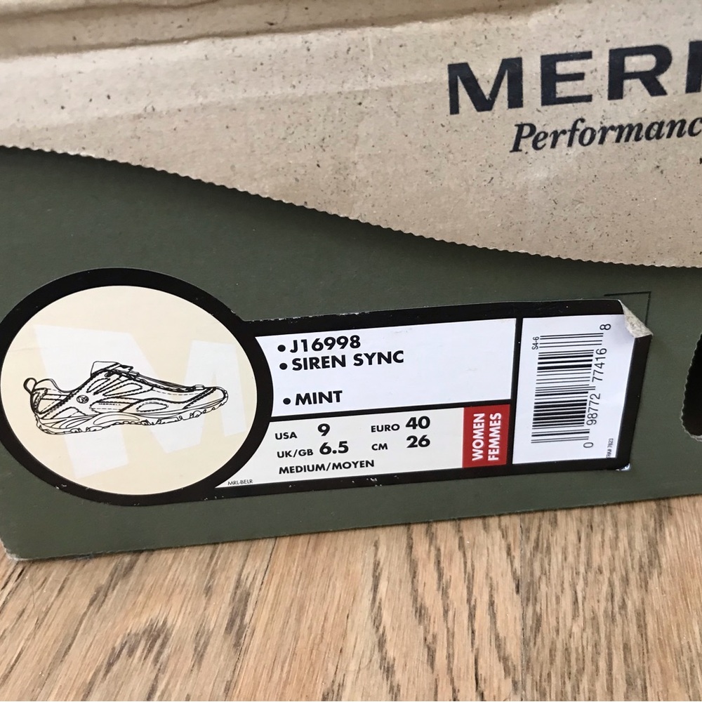 Merrell hiking shoes mint/tan/blue size 9/40 - Picture 8 of 10
